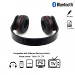 Wholesale LED Light HD Wireless Bluetooth Stereo Headphone STN460L (Red)